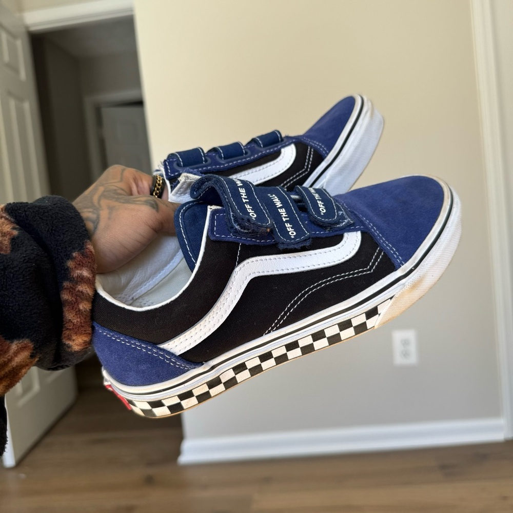 Vans Old Skool V “Off The Wall” | Velcro Checkered Vans Skate Shoe